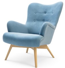 Fotelis Zele, šviesiai mėlynas kaina ir informacija | Svetainės foteliai | pigu.lt