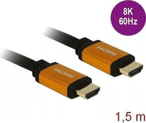 Delock 85728, HDMI, 1.5 m kaina ir informacija | Kabeliai ir laidai | pigu.lt