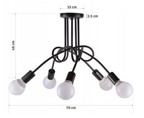 Подвесной светильник Modern 5, grey цена и информация | Люстры | pigu.lt