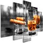 Paveikslas - Cigars and Whiskey (5 Parts) Wide kaina ir informacija | Reprodukcijos, paveikslai | pigu.lt