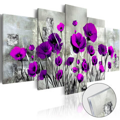 Akrilo stiklo paveikslas - Meadow: Purple Poppies [Glass] kaina ir informacija | Reprodukcijos, paveikslai | pigu.lt