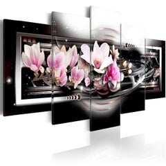 Paveikslas - Magnolias on a black background kaina ir informacija | Reprodukcijos, paveikslai | pigu.lt