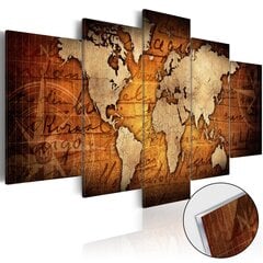 Akrilo stiklo paveikslas - Acrylic prints – Bronze map I kaina ir informacija | Reprodukcijos, paveikslai | pigu.lt