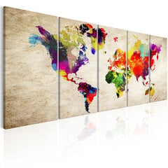 Paveikslas - World Map: Painted World kaina ir informacija | Reprodukcijos, paveikslai | pigu.lt