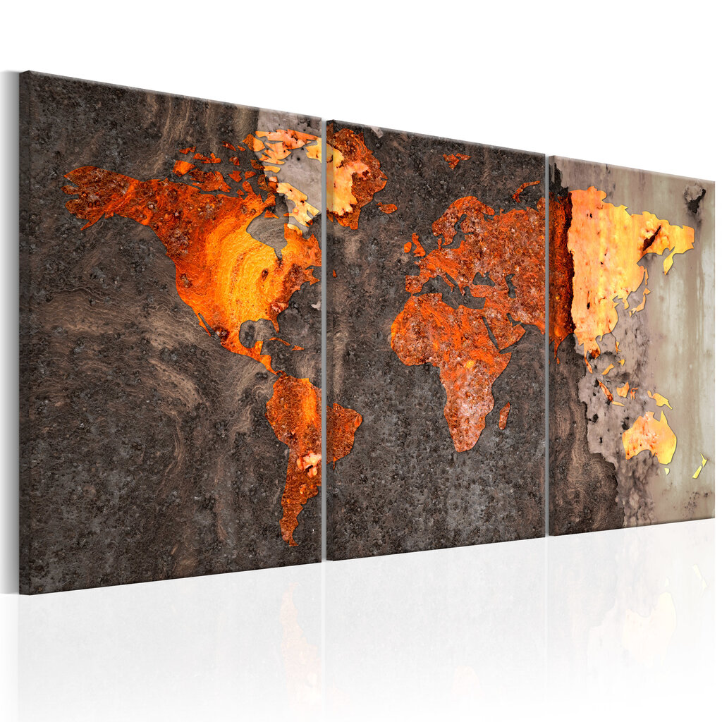 Paveikslas - World Map: Rusty World kaina ir informacija | Reprodukcijos, paveikslai | pigu.lt
