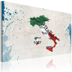 Paveikslas - Map of Italy kaina ir informacija | Reprodukcijos, paveikslai | pigu.lt