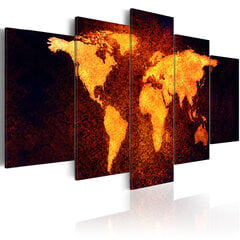 Paveikslas - Map of the World - Hot lava kaina ir informacija | Reprodukcijos, paveikslai | pigu.lt