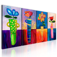 Ranka tapytas paveikslas - Rainbow flowers kaina ir informacija | Reprodukcijos, paveikslai | pigu.lt
