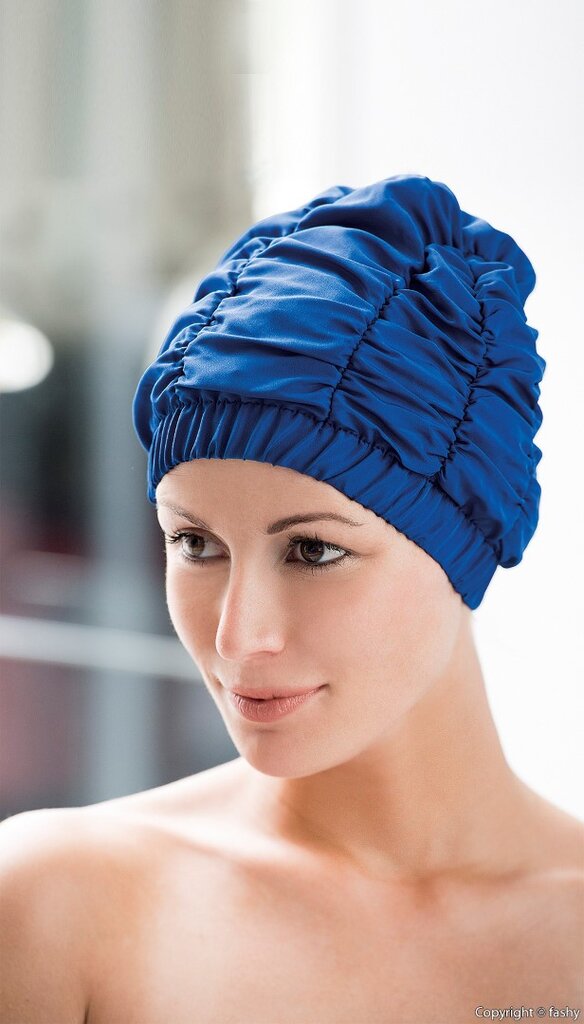 Dušo kepuraitė Fashy, mėlyna kaina ir informacija | Plaukimo kepuraitės | pigu.lt