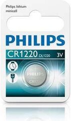 Литиевая батарея Philips CR1220/00B цена и информация | Батарейки | pigu.lt