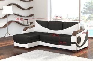 Универсальный угловой диван Puerto, кремовый/белый цена и информация | Угловые диваны | pigu.lt