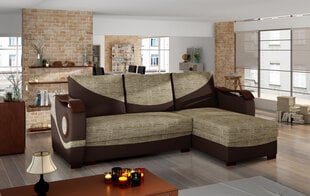 Универсальный угловой диван Puerto, коричневый цена и информация | Угловые диваны | pigu.lt
