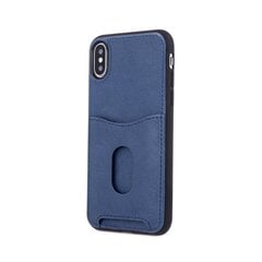Mocco Smart Wallet Eco Leather Case - Card Holder For Apple iPhone X / XS Blue kaina ir informacija | Telefono dėklai | pigu.lt