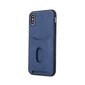 Mocco Smart Wallet Eco Leather Case - Card Holder For Apple iPhone XS Max Blue kaina ir informacija | Telefono dėklai | pigu.lt