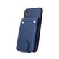 Mocco Smart Wallet Eco Leather Case - Card Holder For Apple iPhone XS Max Blue kaina ir informacija | Telefono dėklai | pigu.lt