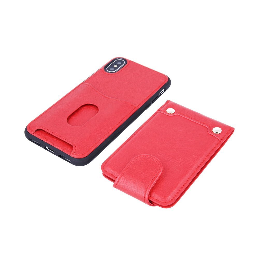Mocco Smart Wallet Eco Leather Case - Card Holder For Apple iPhone 6 / iPhone 6S Red цена и информация | Telefono dėklai | pigu.lt