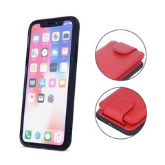 Mocco Smart Wallet Eco Leather Case - Card Holder For Apple iPhone XS Max Red kaina ir informacija | Telefono dėklai | pigu.lt