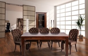 Optimata beržo medienos išskleidžiamas valgomojo stalas Nurit 810, rudas kaina ir informacija | Virtuvės ir valgomojo stalai, staliukai | pigu.lt