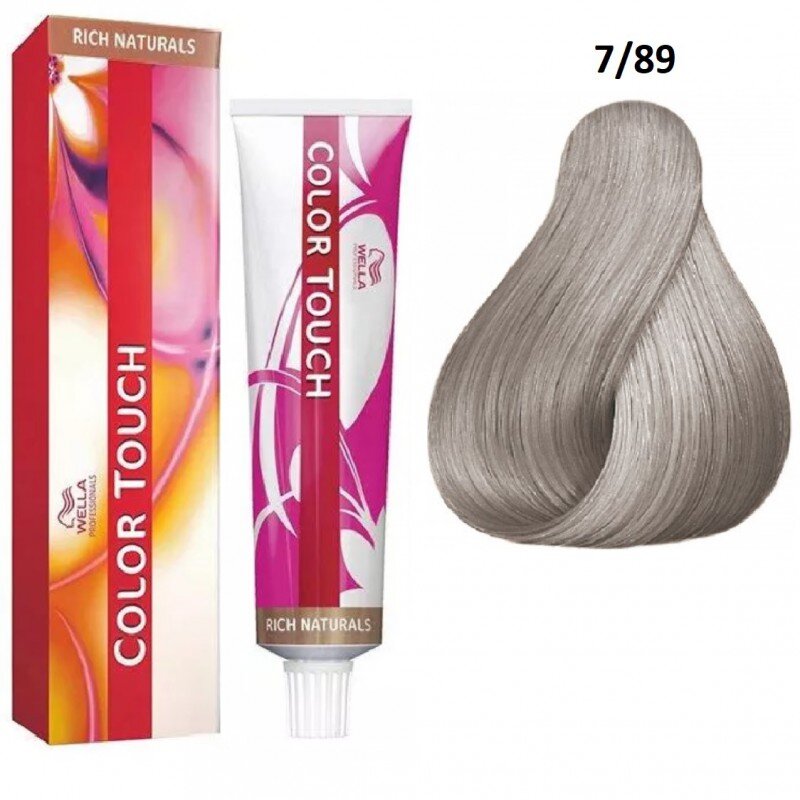 Profesionalūs plaukų dažai Wella Professionals Color Touch, Nr.7/89 Medium Blond/Pearl Cendre, 60 ml kaina ir informacija | Plaukų dažai | pigu.lt