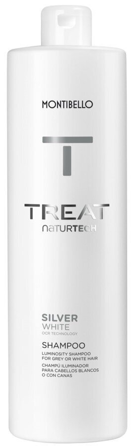 Montibello TREAT NaturTech Silver White plaukų šampūnas nuo geltonojo pigmento (1000ml) kaina ir informacija | Šampūnai | pigu.lt