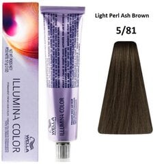 Ilgalaikiai plaukų dažai Wella Professionals Illumina Color, Nr.5/81 Light Perl Ash Brown, 60 ml kaina ir informacija | Plaukų dažai | pigu.lt