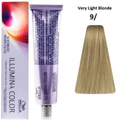 Ilgalaikiai plaukų dažai Wella Professionals Illumina Color, Nr.9 Very Light Blonde, 60 ml kaina ir informacija | Plaukų dažai | pigu.lt