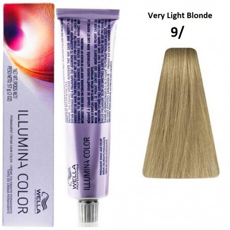 Ilgalaikiai plaukų dažai Wella Professionals Illumina Color, Nr.9 Very Light Blonde, 60 ml цена и информация | Plaukų dažai | pigu.lt