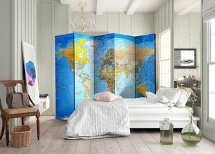 Pertvara - Klasikinis pasaulio žemėlapis [Kambario pertvaros] цена и информация | Мобильные стенки | pigu.lt