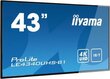 Iiyama LE4340UHS-B1 цена и информация | Monitoriai | pigu.lt