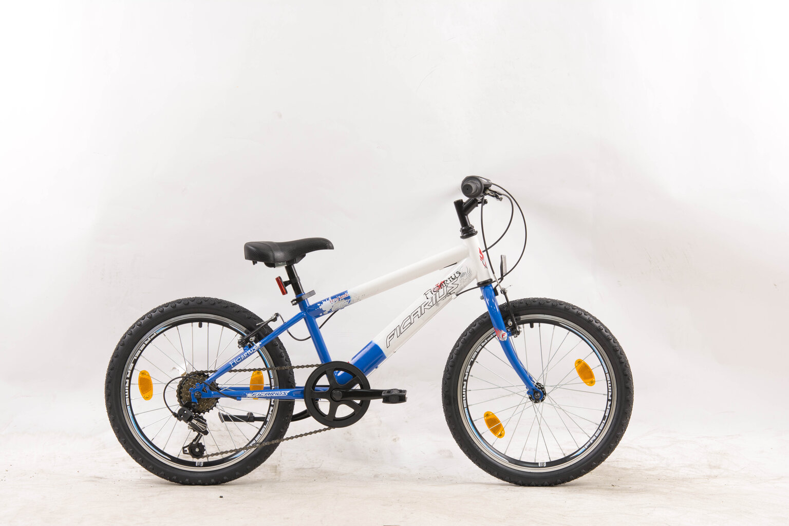 Vaikiškas dviratis Leader Wild Cat HT 20", mėlynas-baltas kaina ir informacija | Dviračiai | pigu.lt