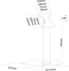 Newstar 10" - 32" kaina ir informacija | Monitorių laikikliai | pigu.lt