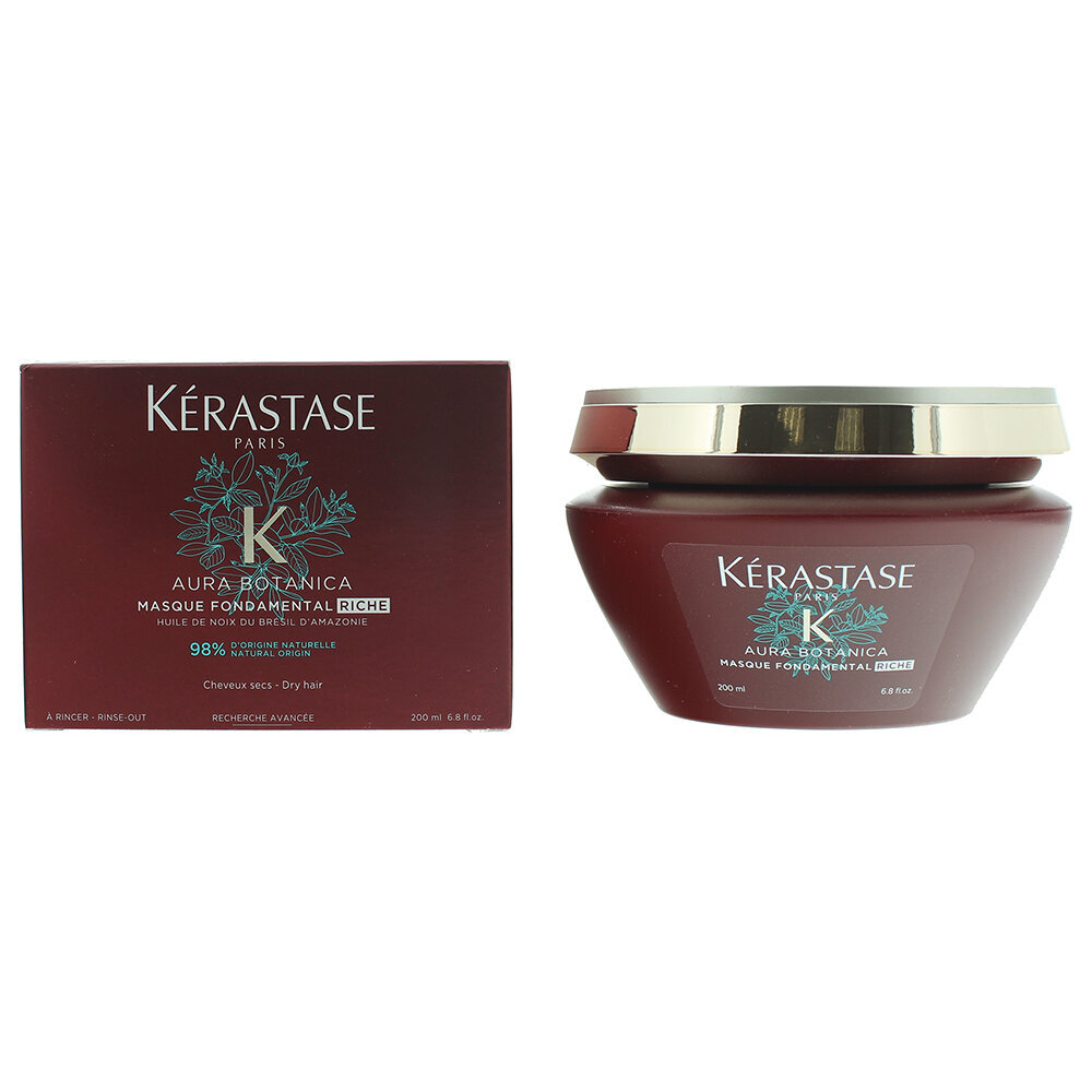 Maitinanti plaukų kaukė Kérastase Aura Botanica Masque Fondamental Riche 200 ml цена и информация | Priemonės plaukų stiprinimui | pigu.lt