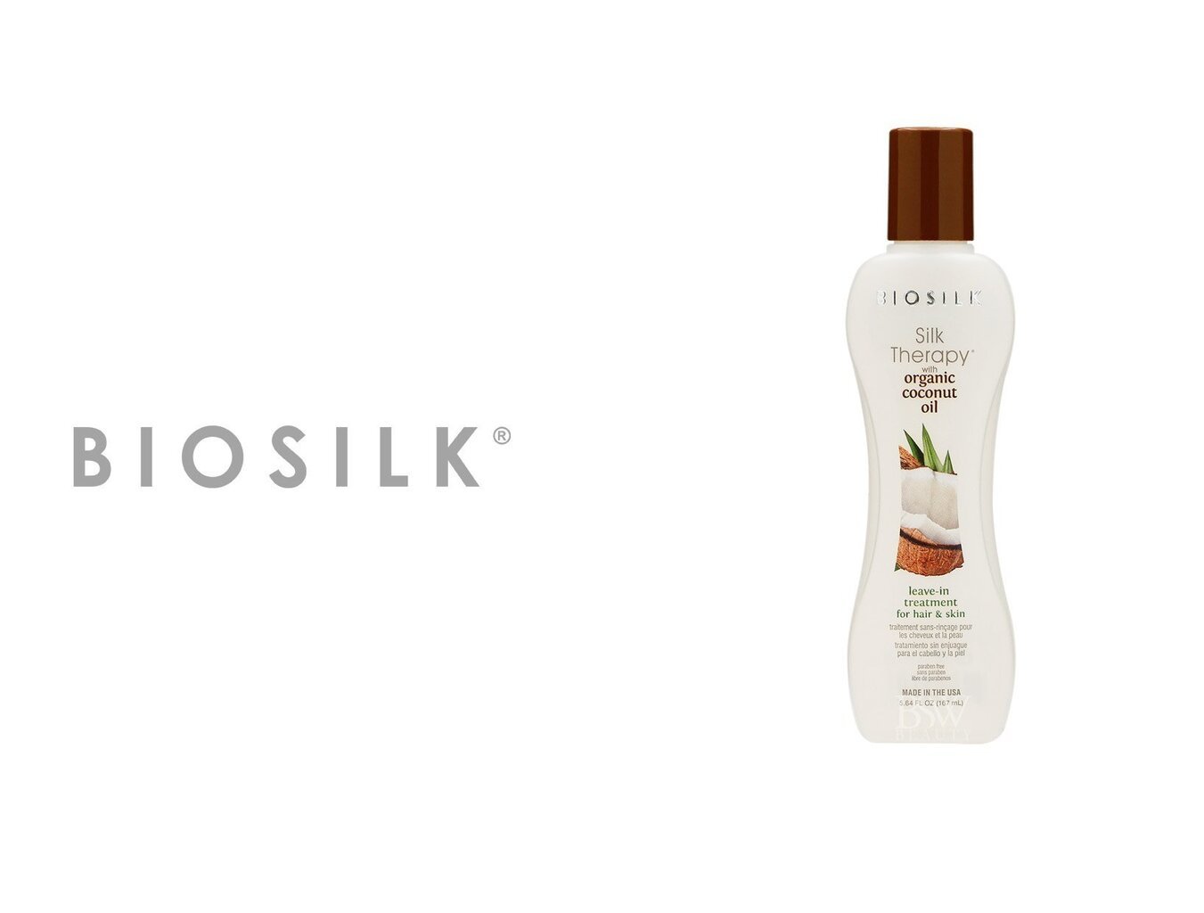Nenuplaunamas plaukų kondicionierius Farouk Systems Biosilk Silk Therapy with Coconut 167 ml цена и информация | Balzamai, kondicionieriai | pigu.lt