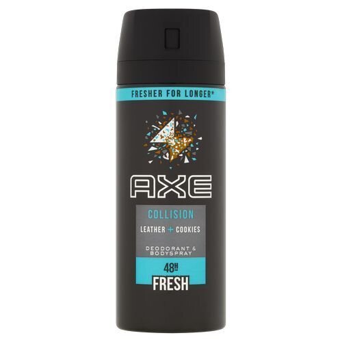 Purškiamas dezodorantas vyrams Axe Collision Deodorant Axe Leather & Cookies, 150 ml kaina ir informacija | Dezodorantai | pigu.lt