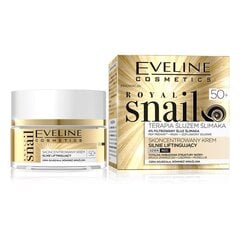 Восстанавливающий дневной и ночной крем для лица со слизью улитки Eveline Cosmetics Royal Snail 50+ 50 мл цена и информация | Кремы для лица | pigu.lt
