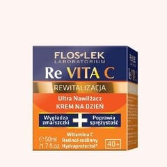 Dieninis drėkinamasis veido kremas Floslek ReVita C Ultra 45+ 50 ml kaina ir informacija | Veido kremai | pigu.lt