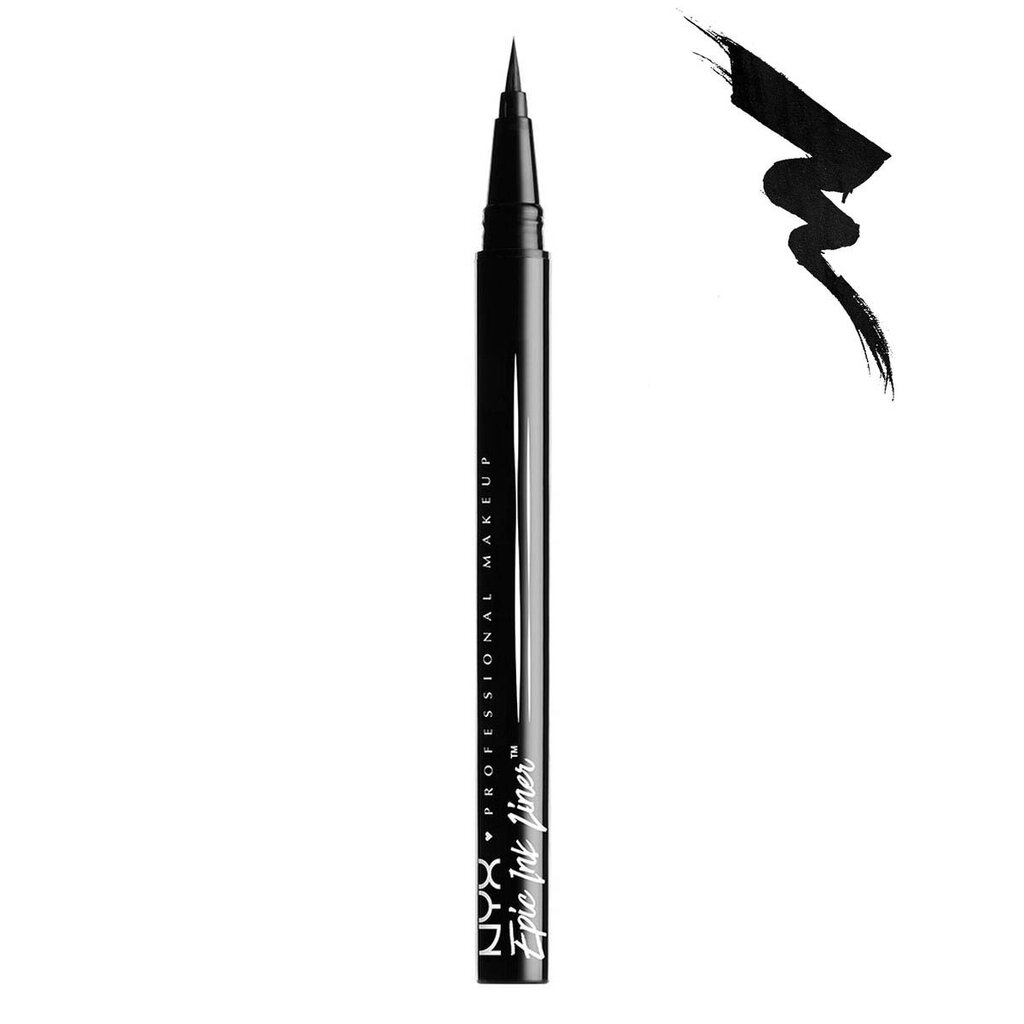 Skystas akių kontūro pieštukas NYX Professional Makeup Epic Ink, 1 ml, 01 Black цена и информация | Akių šešėliai, pieštukai, blakstienų tušai, serumai | pigu.lt