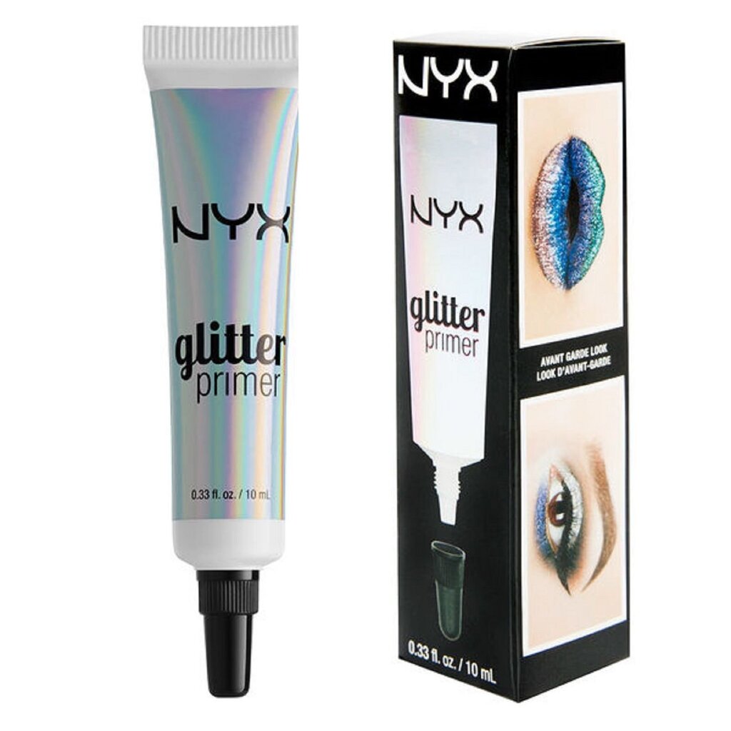 Makiažo bazė NYX Professional Makeup Glitter Primer 10 ml kaina ir informacija | Makiažo pagrindai, pudros | pigu.lt