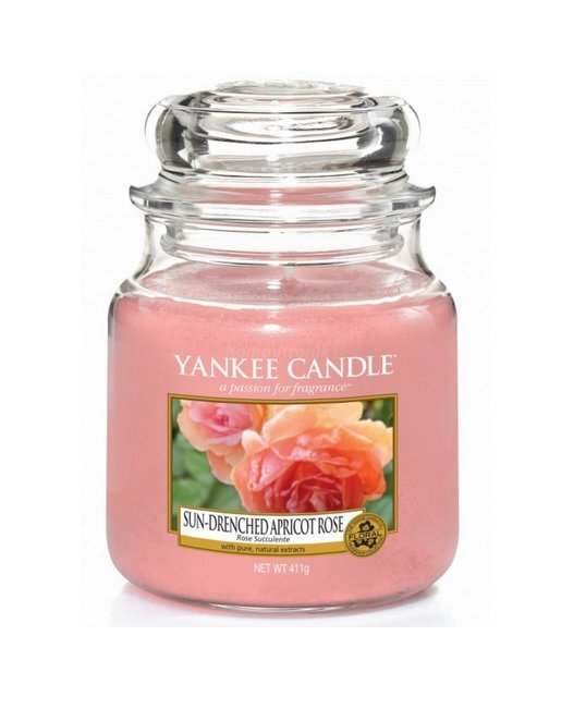 Kvapioji žvakė Yankee Candle Sun-Drenched Apricot Rose 411 g kaina ir informacija | Žvakės, Žvakidės | pigu.lt