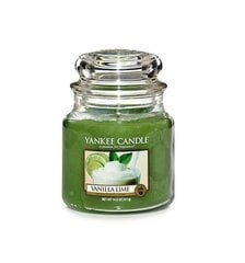 Ароматическая свеча Yankee Candle Classic Medium Jar Vanilla Lime 411 г цена и информация | Подсвечники, свечи | pigu.lt