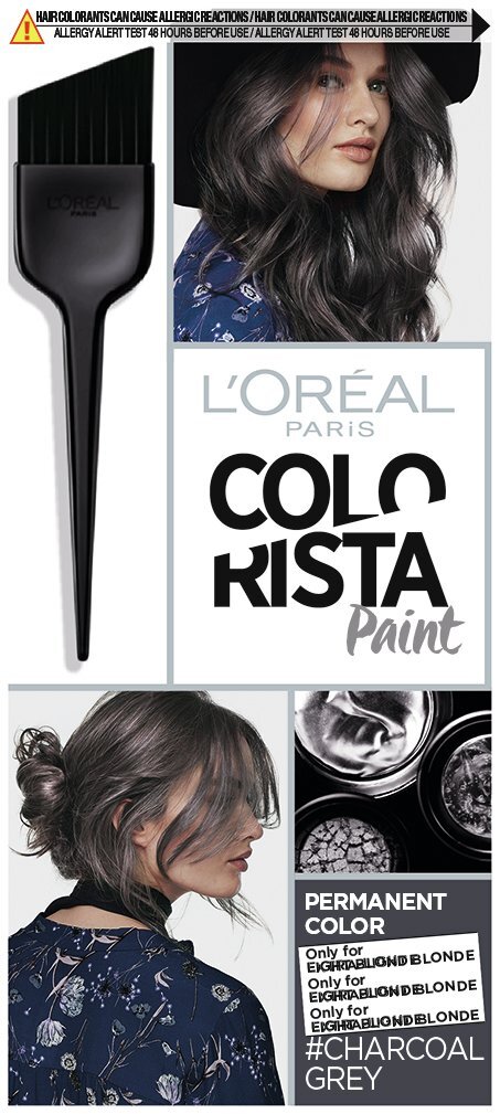 Plaukų dažai L'Oreal Paris Colorista Paint, Charcoal grey kaina ir informacija | Plaukų dažai | pigu.lt