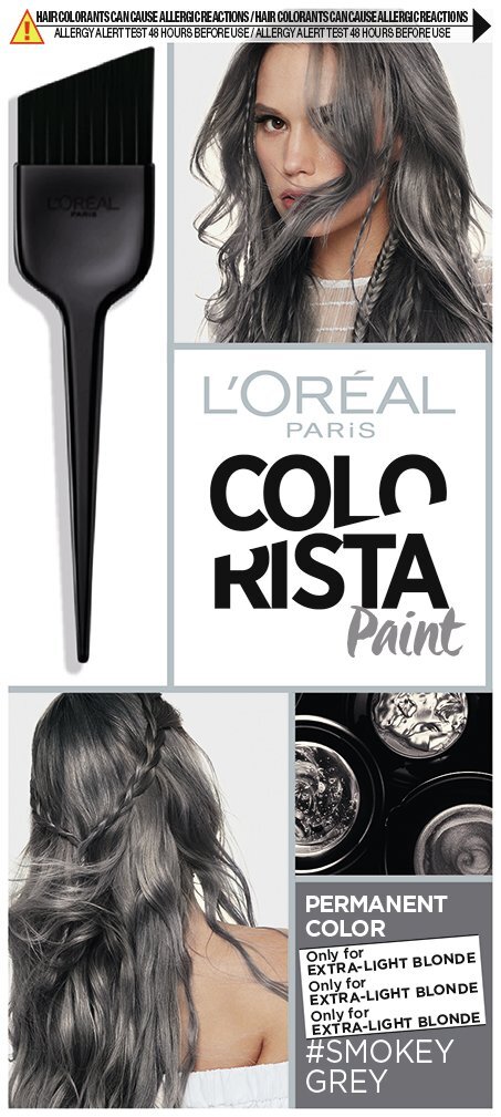 Plaukų dažai L'Oreal Paris Colorista Paint, Smokey grey kaina ir informacija | Plaukų dažai | pigu.lt
