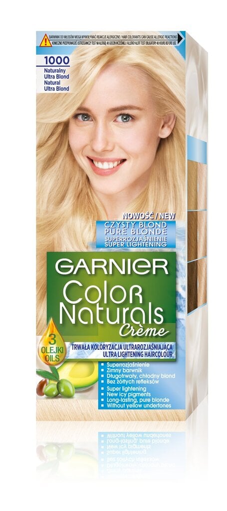 Ilgalaikiai plaukų dažai Garnier Color Naturals, Ultra Natural Blond kaina ir informacija | Plaukų dažai | pigu.lt