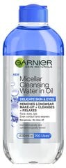 GARNIER Skin Naturals мицеллярная очищающая вода с маслом для чувствительной кожи и глаз цена и информация | Средства для очищения лица | pigu.lt