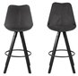 2-jų baro kėdžių komplektas Dima Vic, tamsiai pilkas цена и информация | Virtuvės ir valgomojo kėdės | pigu.lt