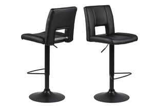 2-jų kėdžių komplektas Sylvia, juodas kaina ir informacija | Virtuvės ir valgomojo kėdės | pigu.lt