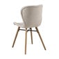 2-jų kėdžių komplektas Batilda A1, smėlio/ąžuolo spalvos kaina ir informacija | Virtuvės ir valgomojo kėdės | pigu.lt