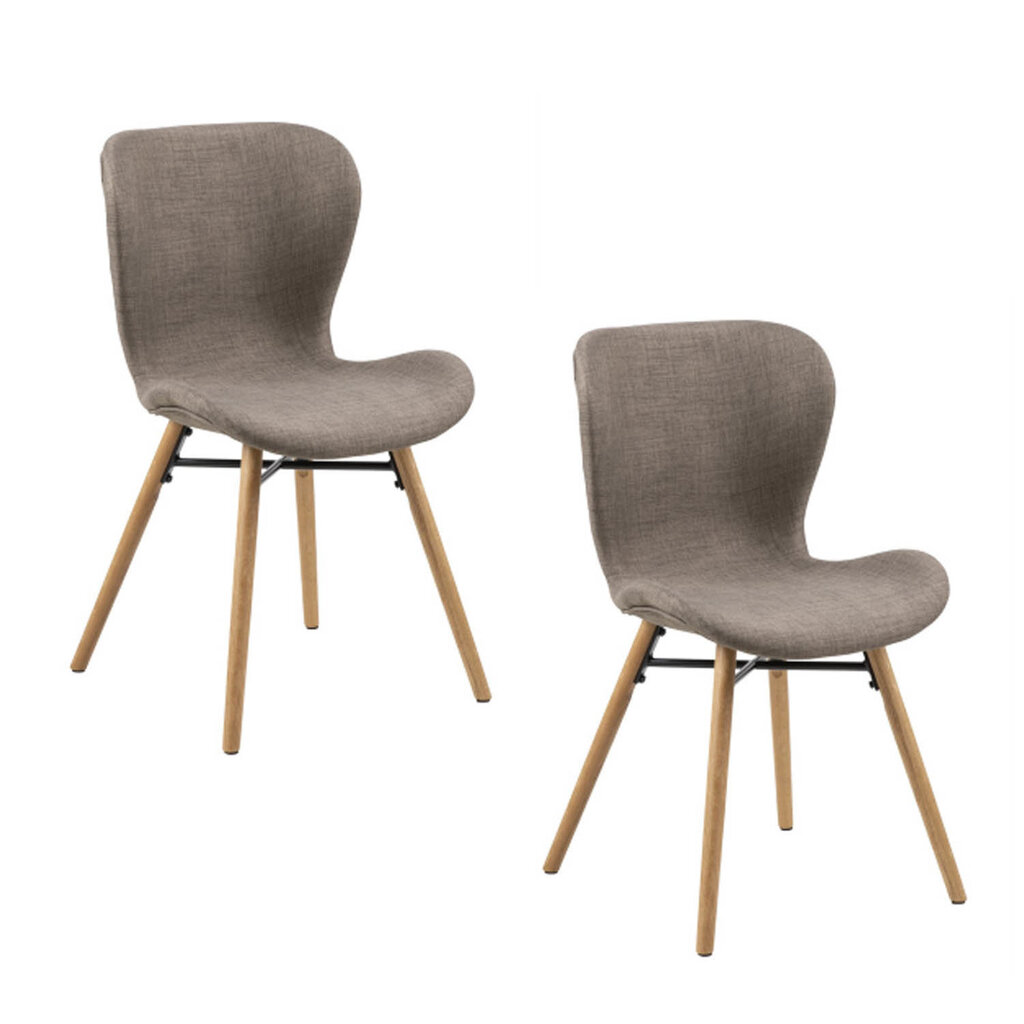 2-jų kėdžių komplektas Batilda A1, rudos/ąžuolo spalvos kaina ir informacija | Virtuvės ir valgomojo kėdės | pigu.lt