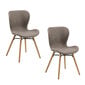 2-jų kėdžių komplektas Batilda A1, rudos/ąžuolo spalvos kaina ir informacija | Virtuvės ir valgomojo kėdės | pigu.lt