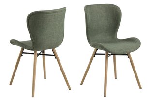 2-jų kėdžių komplektas Batilda A1, žalios/ąžuolo spalvos kaina ir informacija | Virtuvės ir valgomojo kėdės | pigu.lt